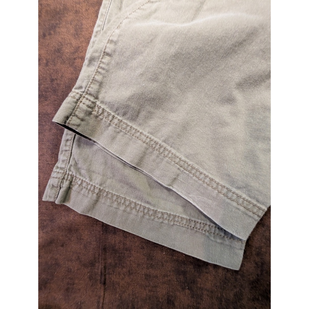 Old Navy Khaki Taupe Ribbed Flex Waist Cotton Low Rise Convertible Capri Pants S - Picture 5 of 7